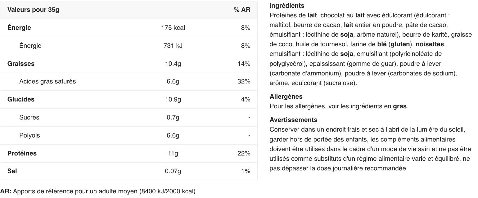 Gaufrettes protéinées - Whey-Wafer - Noisette Boite de 12 2/3