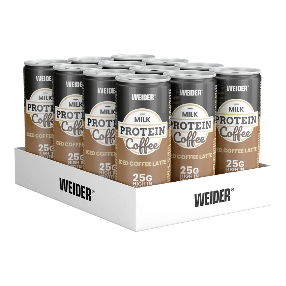 WEIDER Bevande proteiche - Milk Protein Shake - Caffè Latte Freddo Confezione da 12