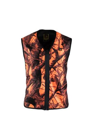 Gilet de chasse unisexe Tagart Winter Fire 2 avec motif camouflage orange