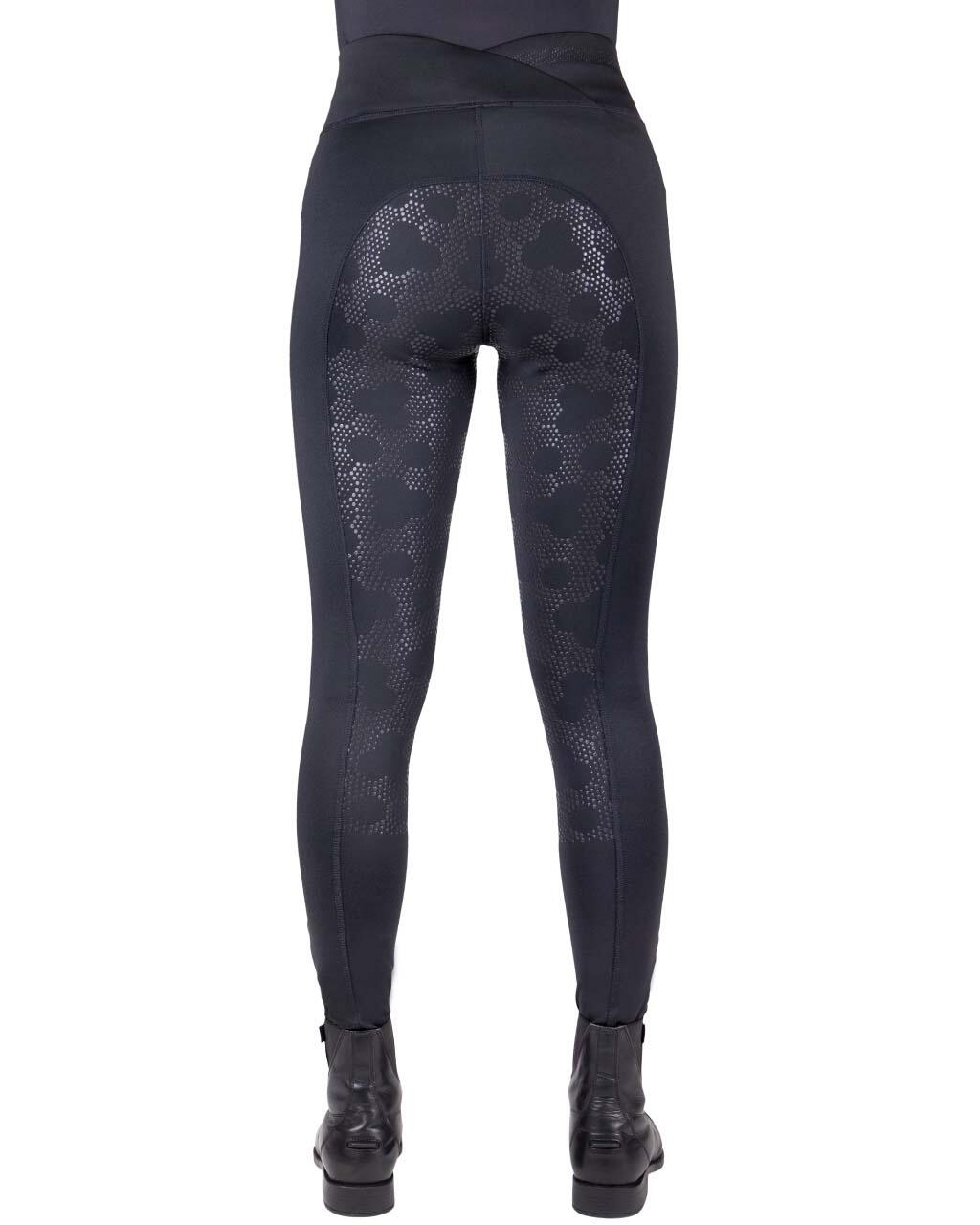 Pantalón de equitación full grip para mujer QHP Raquel 3/4
