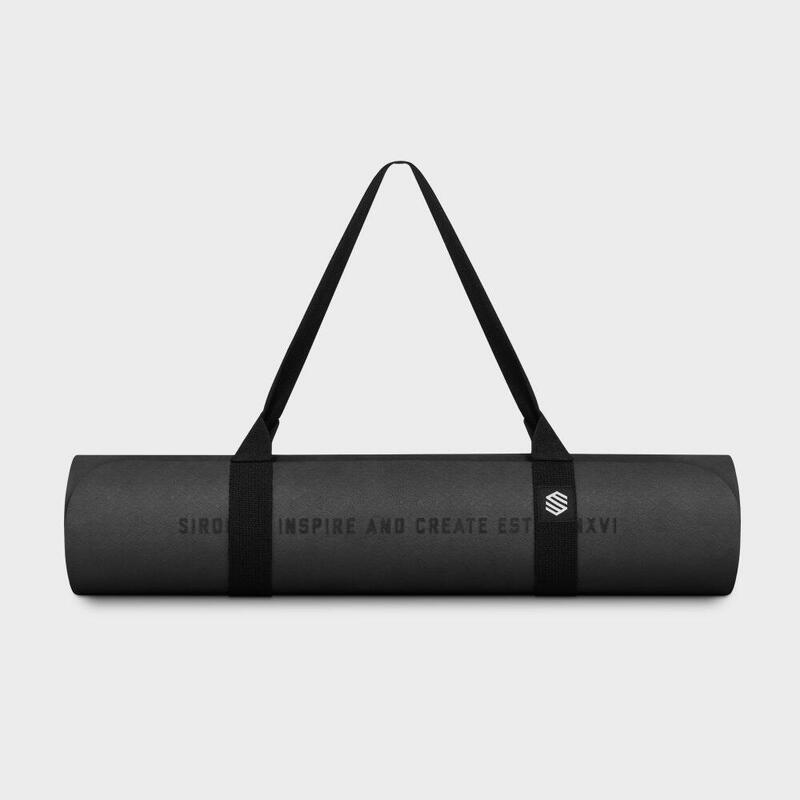 Herren und Damen Fitness Rutschfeste Yogamatte Plank SIROKO Schwarz