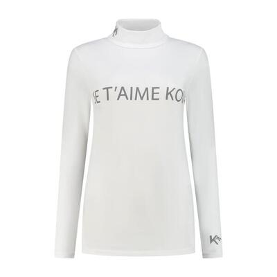 Thermoshirt dames je t'aime kou wit