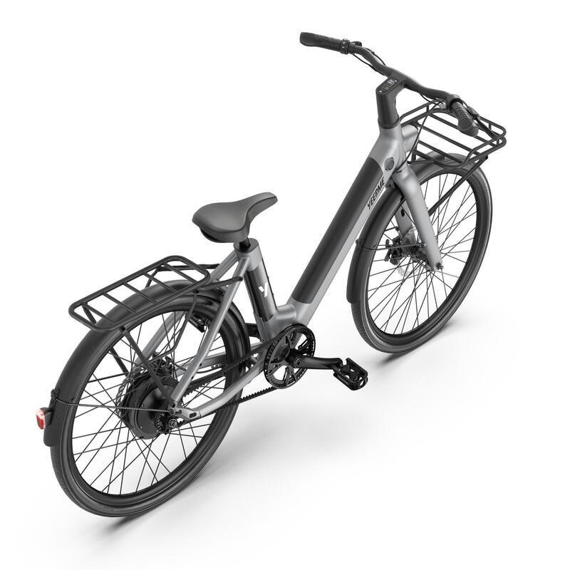 Vélo électrique YEEP.ME DAY PLUS Carrier 2 GRIS - PB AV+AR 26’’ 60km 7 vit