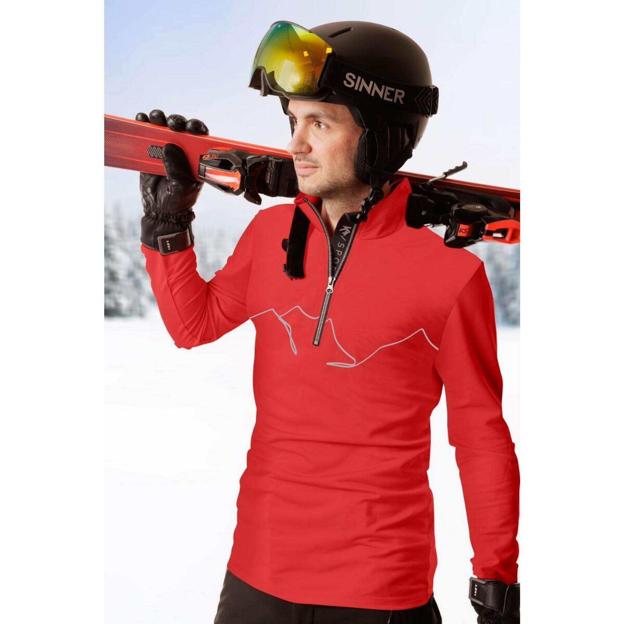 Pull de ski homme Mountain rouge