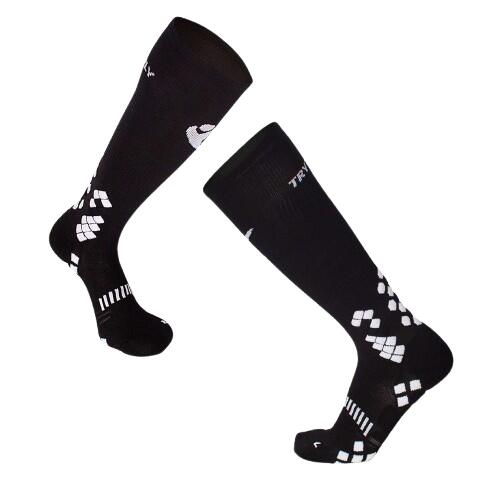Długie, uciskowe skarpetki podkolanowe w kolorze czarnym