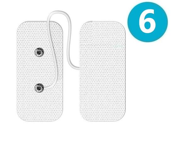 6 Elettrodi adesivi Sport-Elec 100 X 50 mm in filo metallico legato con gel