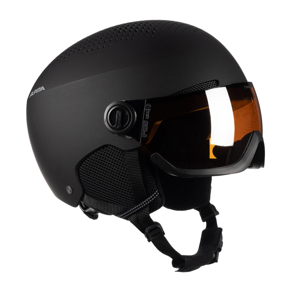 Ski Helmet Ski Alpina Arber Visor Q Lite Black