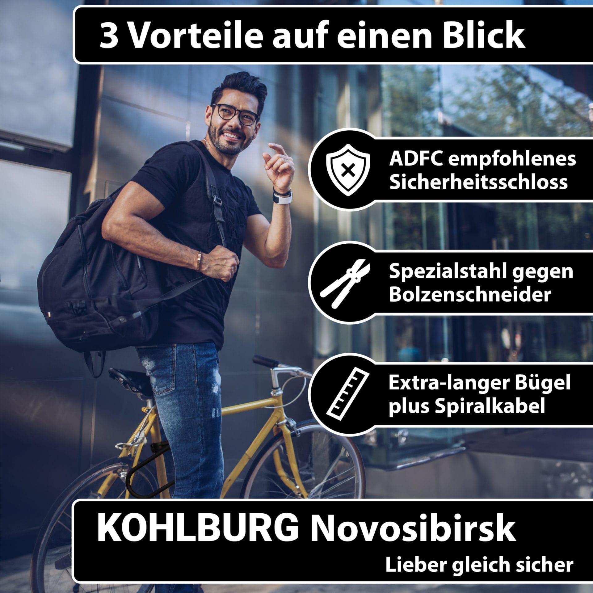 Sicherheits-Bügelschloss, höchste Sicherheitsstufe 15/15 für E-Bike & Fahrrad 7/8