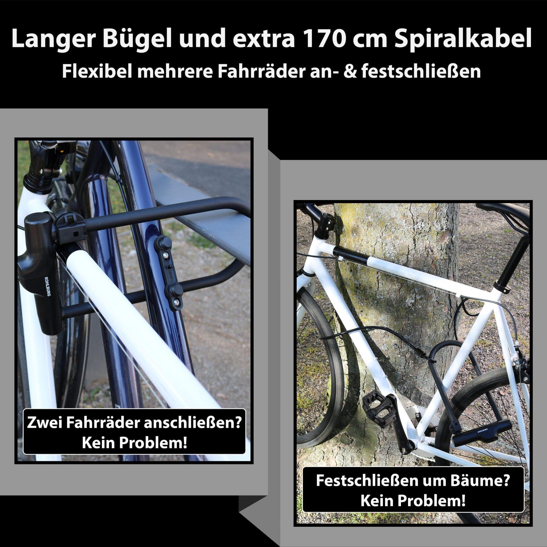 Sicherheits-Bügelschloss, höchste Sicherheitsstufe 15/15 für E-Bike & Fahrrad 4/8