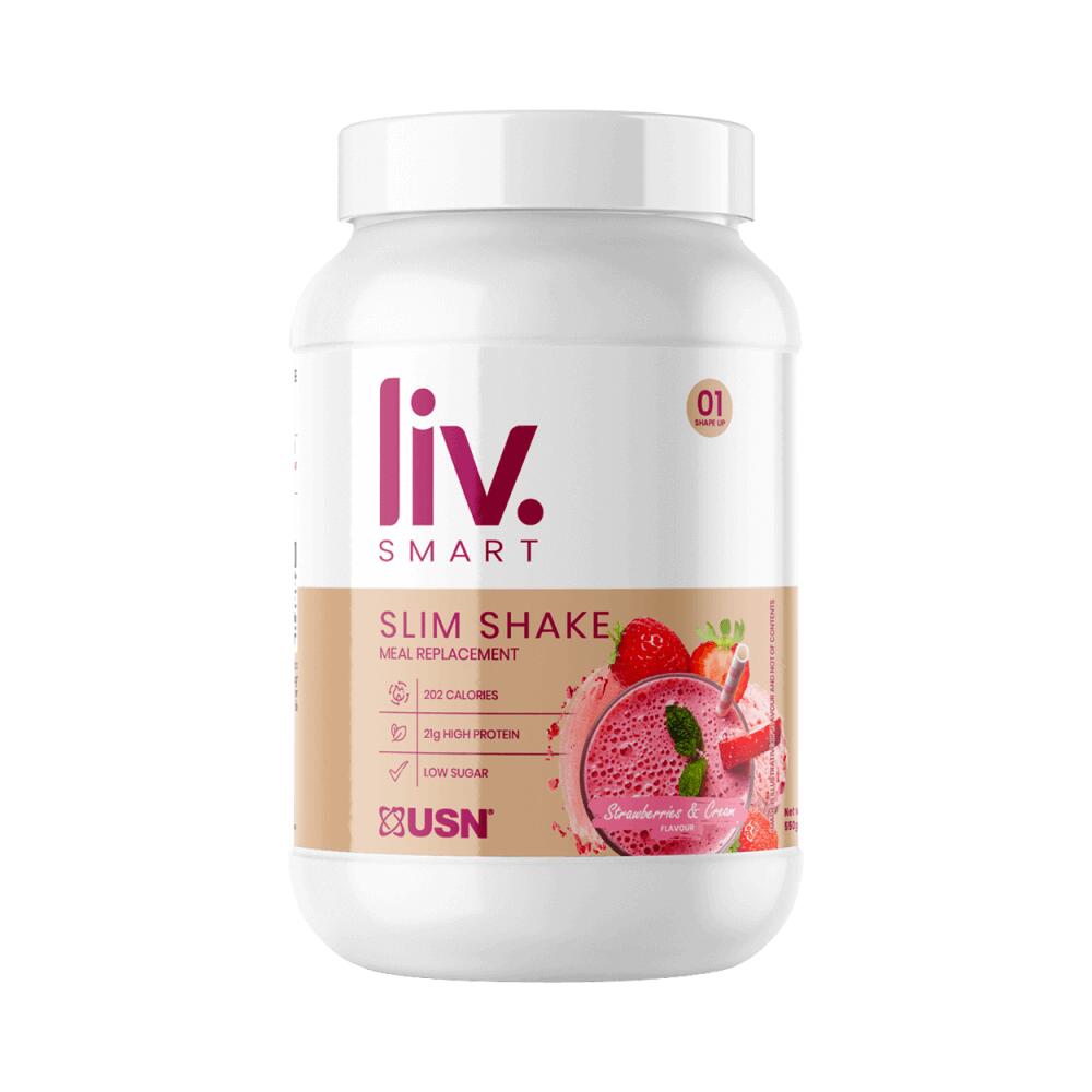 USN USN Liv.Smart Slim Shake (550g) Strawberry - Eiwitten - Maaltijdvervangers