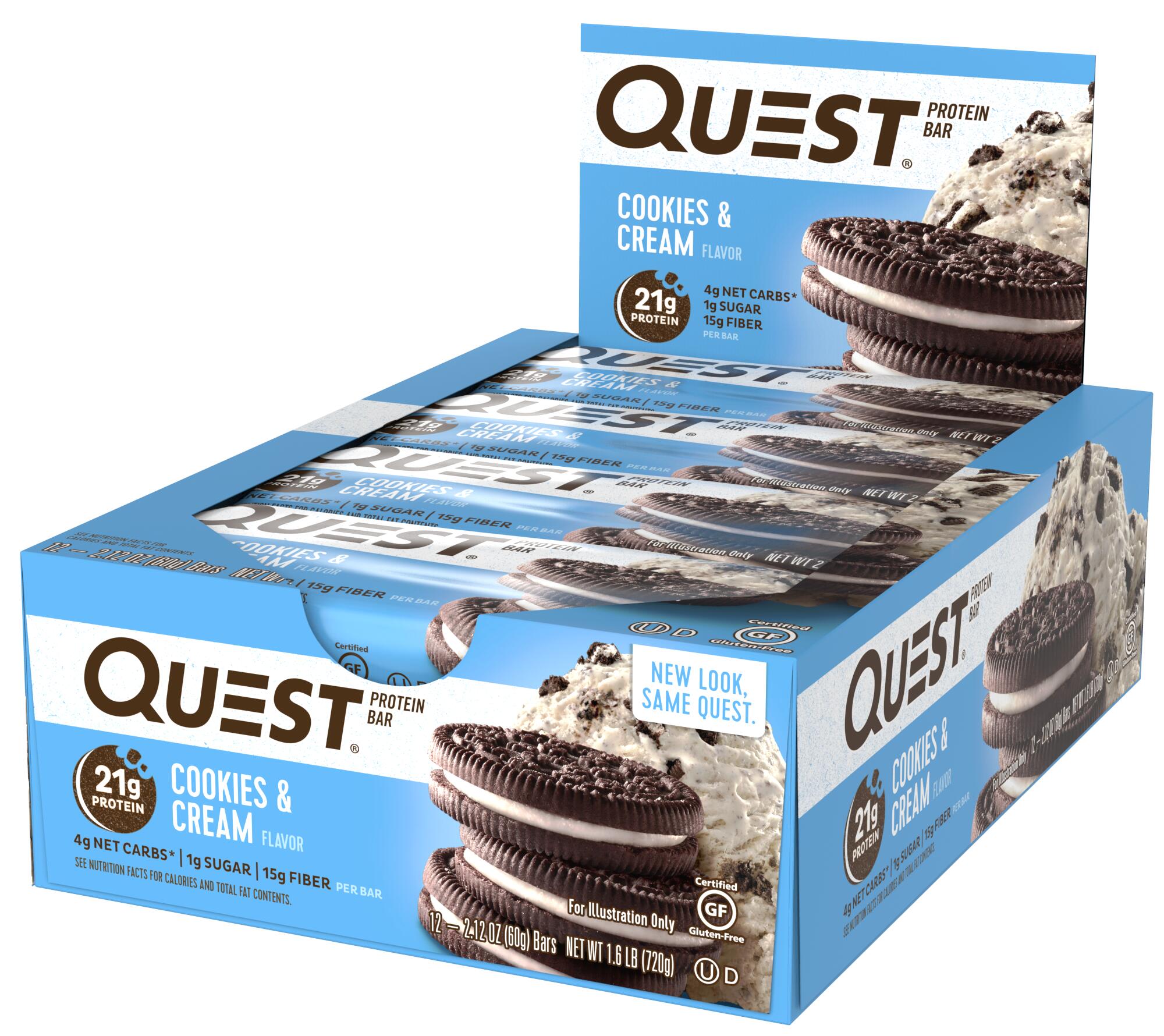 Barres protéinées - Quest Bar - Biscuits et Crème Boite de 12 5/5
