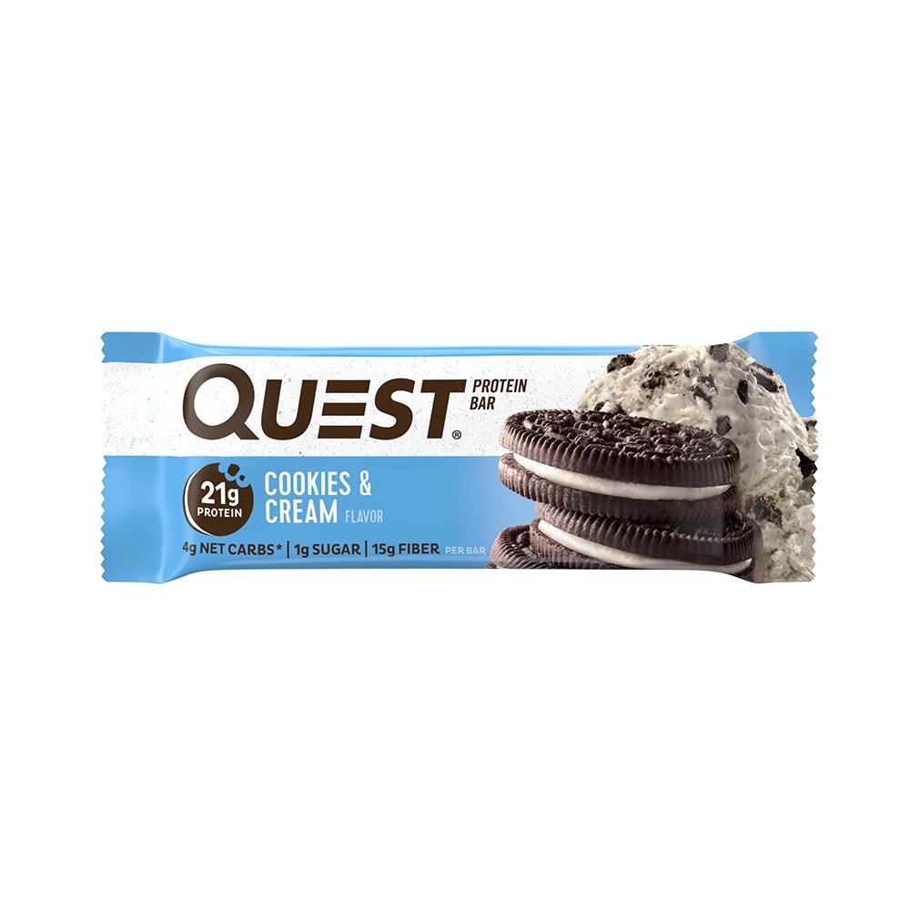 Barres protéinées - Quest Bar - Morceaux de Chocolat à la Menthe Boite de 12 4/7