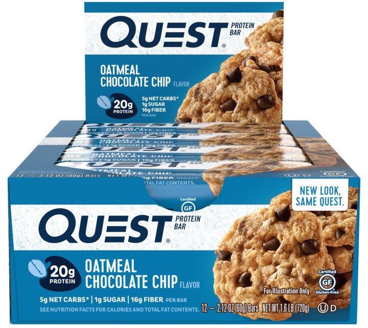 Barres protéinées - Quest Bar - Muffin aux Myrtilles Boite de 12 4/7