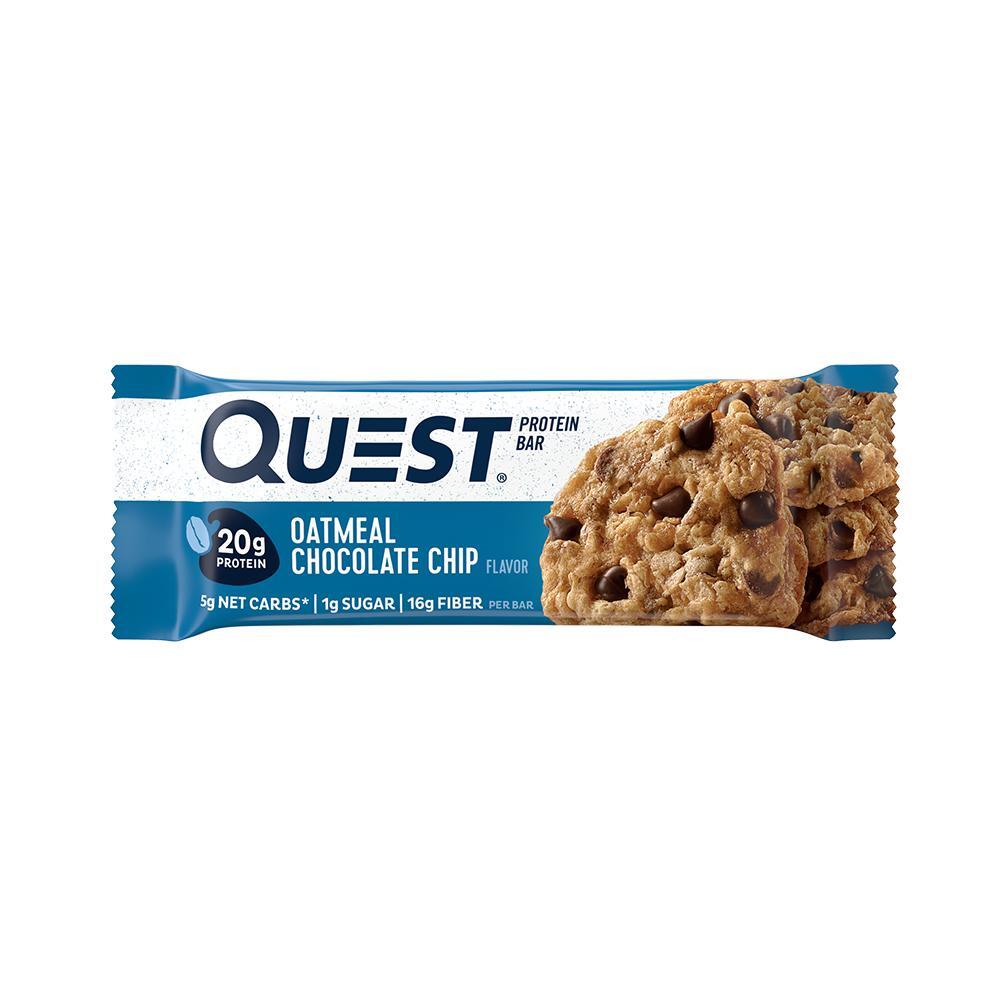 Barres protéinées - Quest Bar - Morceaux de Chocolat à la Menthe Boite de 12 5/7