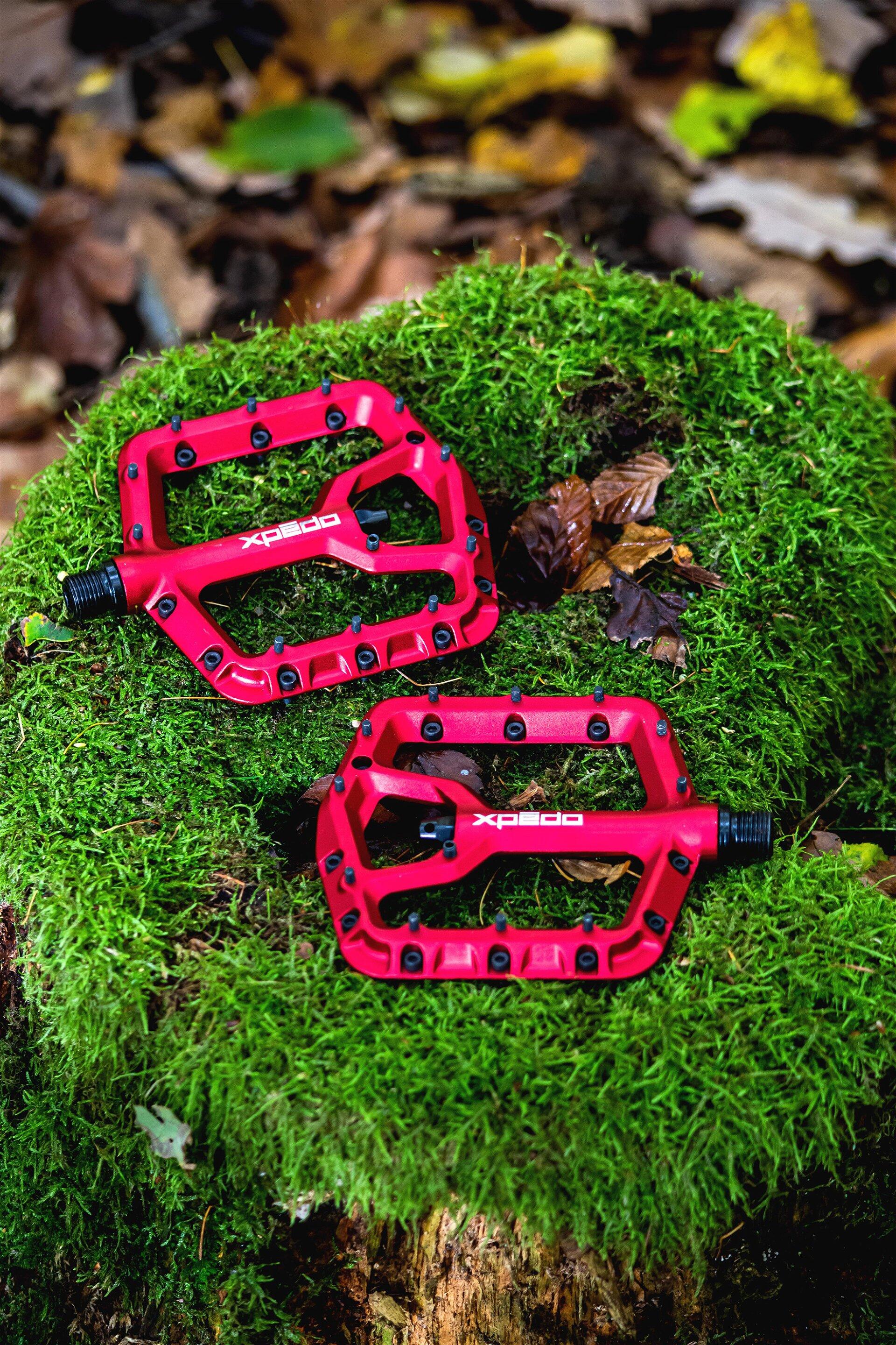 Pedale MTB/piattaforma TRIDENT, rosso, 9/16 3/6