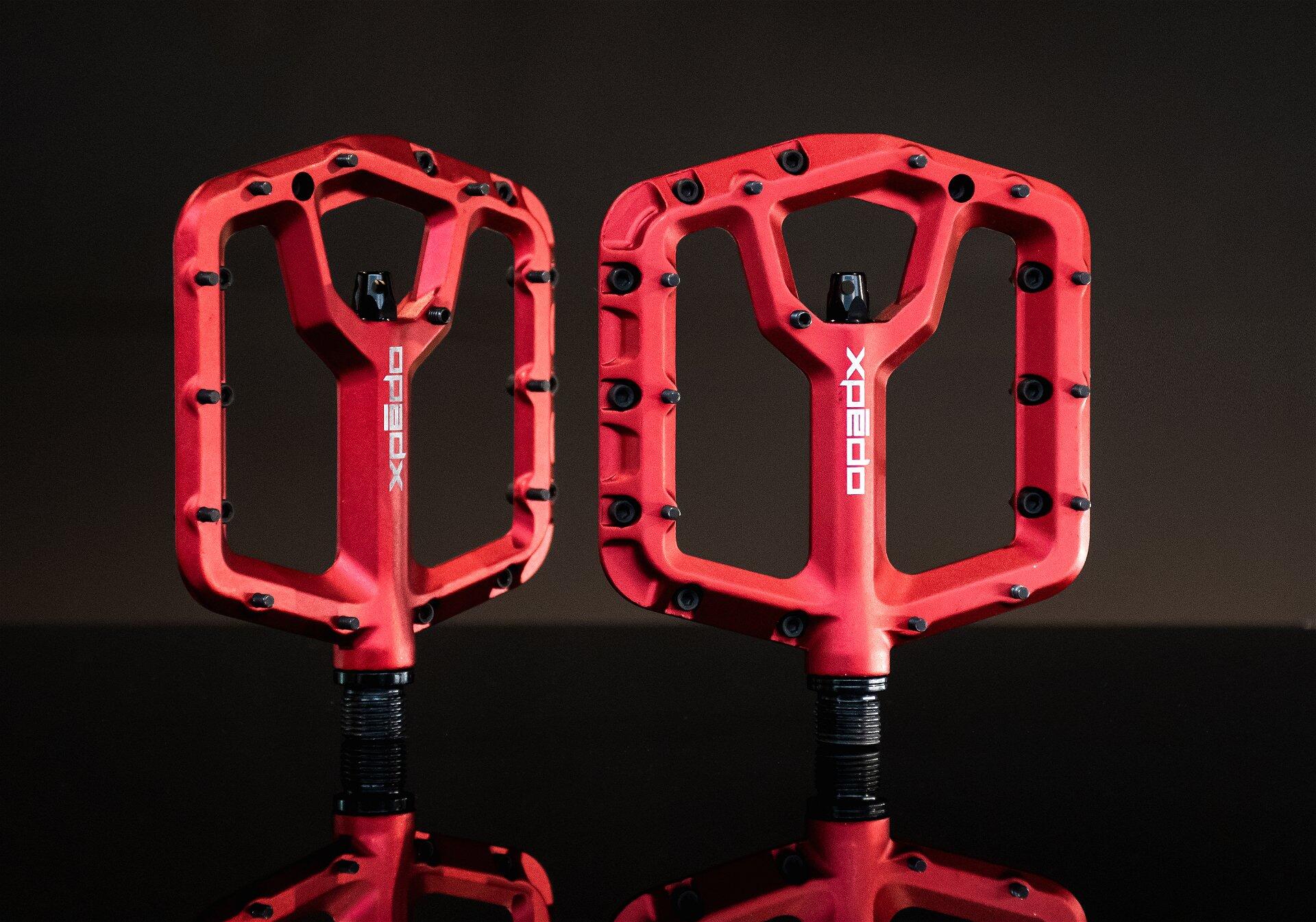 Pedale MTB/piattaforma TRIDENT, rosso, 9/16 2/6