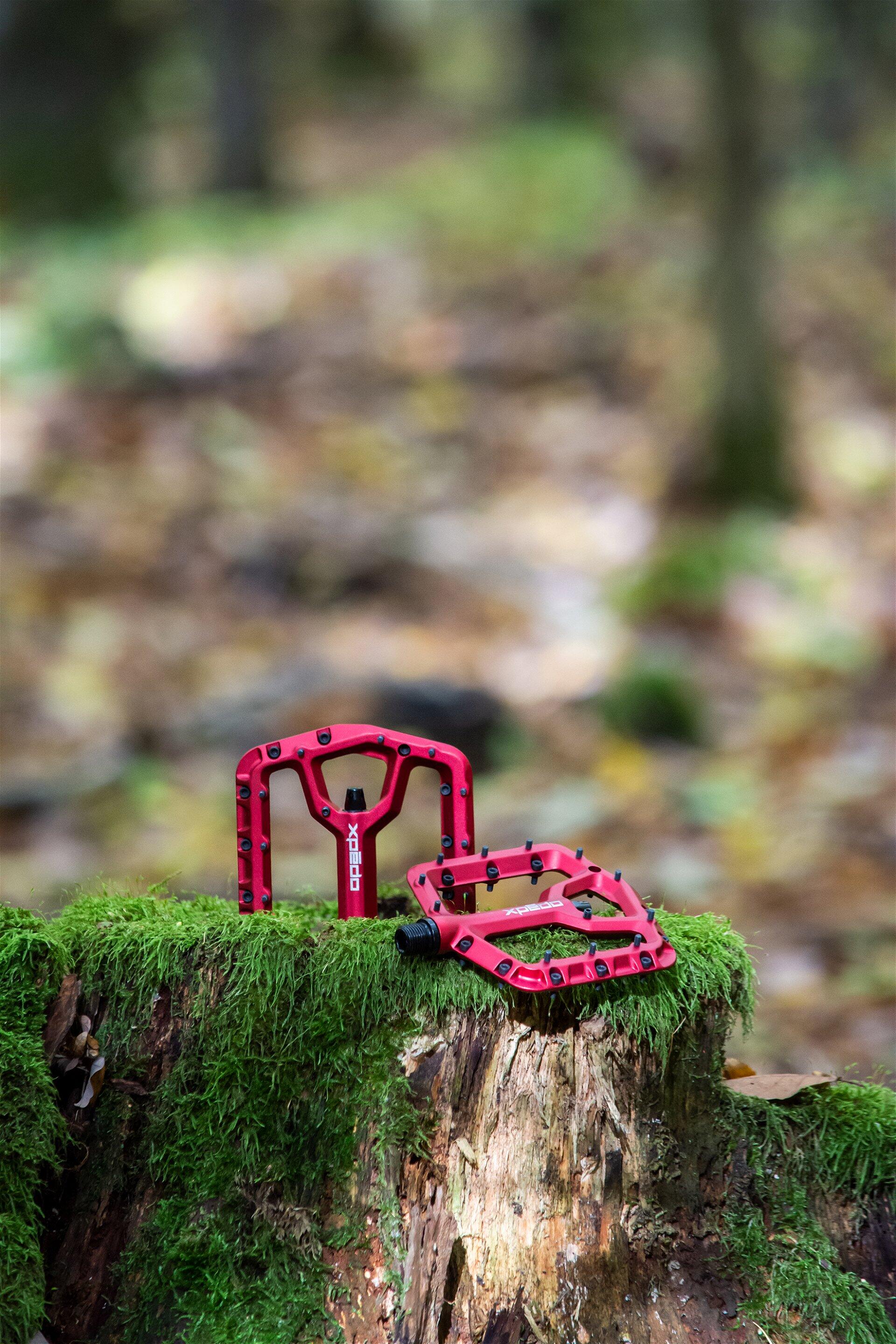 Pedale MTB/piattaforma TRIDENT, rosso, 9/16 4/6