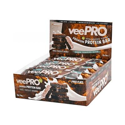 Profuel veepro bar (12x74g) double chocolate brownie - repen - eiwit repen