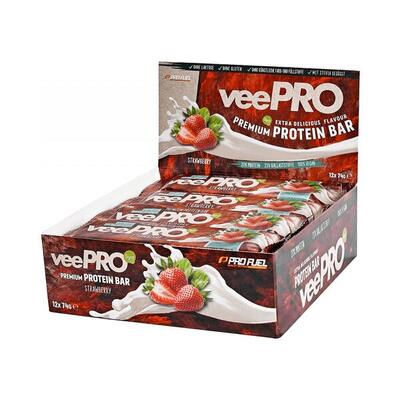 Profuel veepro bar (12x74g) strawberry - repen - eiwit repen