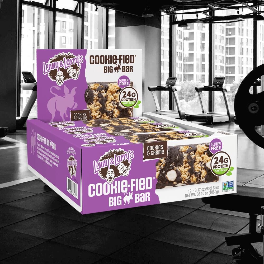 Lenny & Larry's The Complete Cookie-fied Big Bar (12x90g) Cookies & Cream 2/3