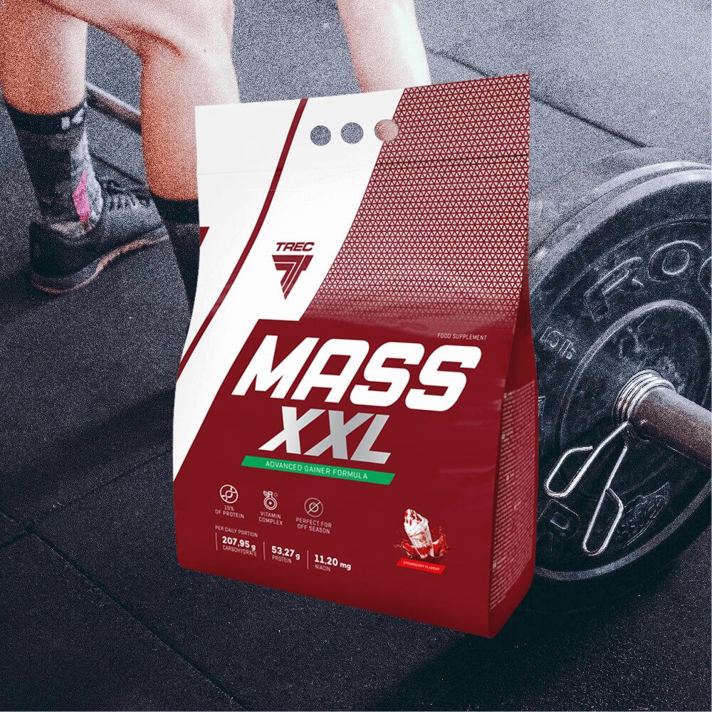 Trec Nutrition Mass XXL (4800g) Strawberry - Gewichtstoename - Zonder Creatine 2/3