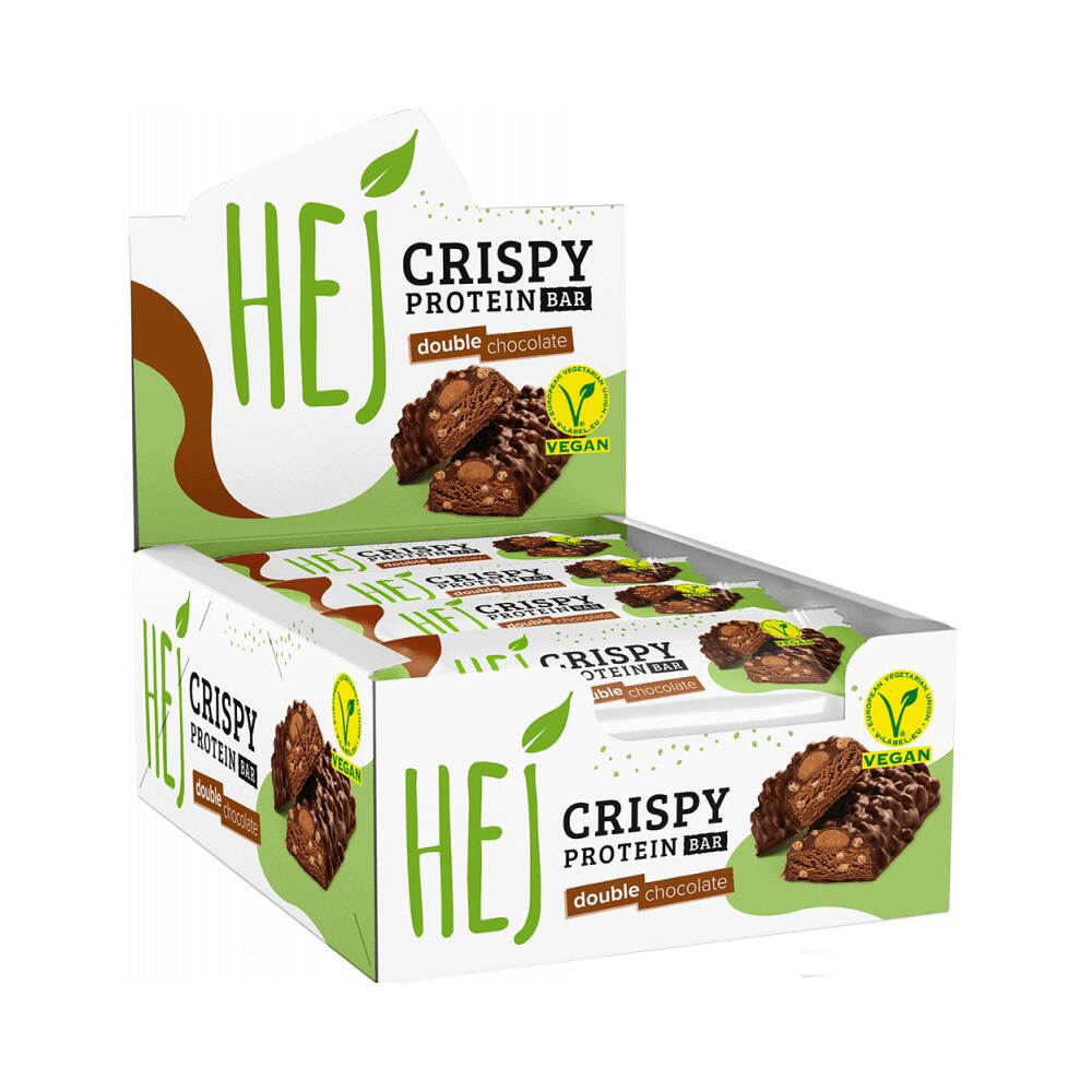 HEJ HEJ Natural HEJ Crispy Vegan Protein Bar (12x45g) Chocolate Raspberry - Repen