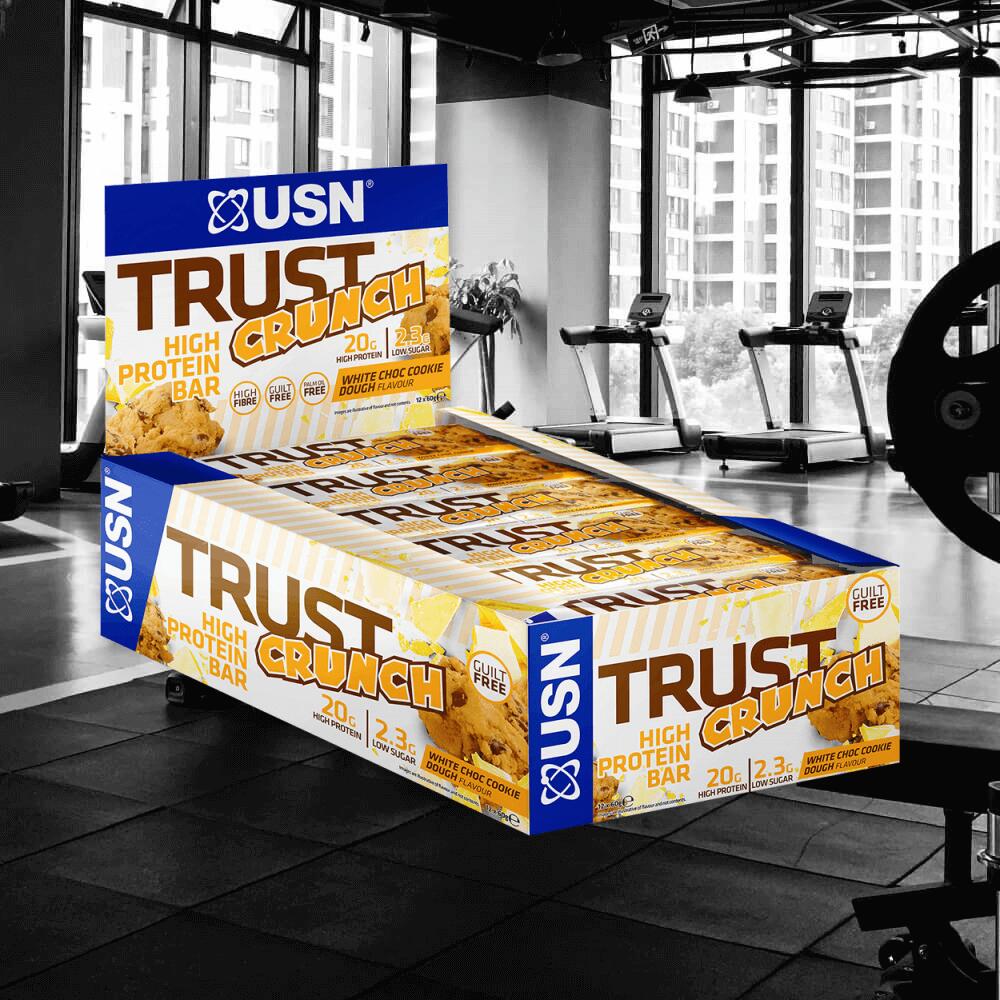 USN Trust Crunch Bars (12x60g) White Chocolate Cookie Dough - Barres 2/5