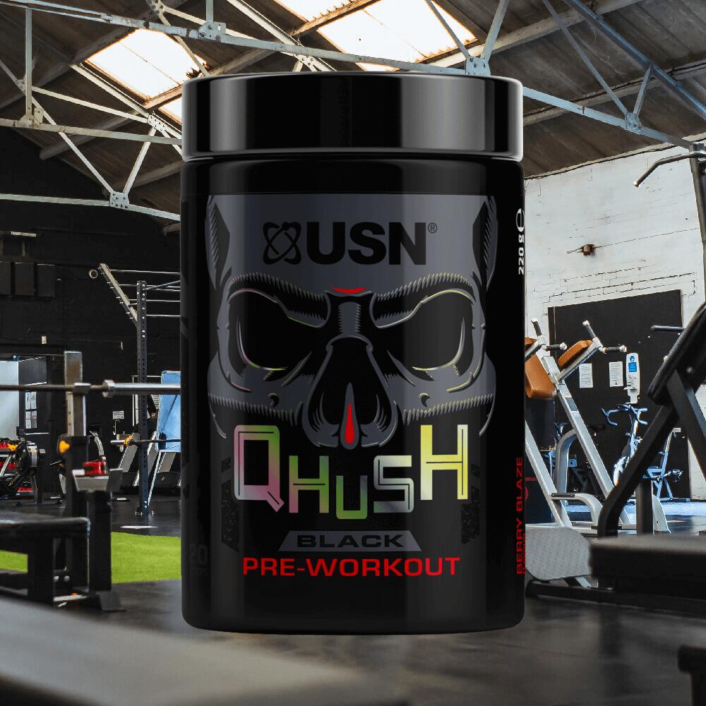 USN QHUSH Pre-Workout (20 serv) Berry Blaze - Pre-Workout - Pre-Workout Booster 2/3