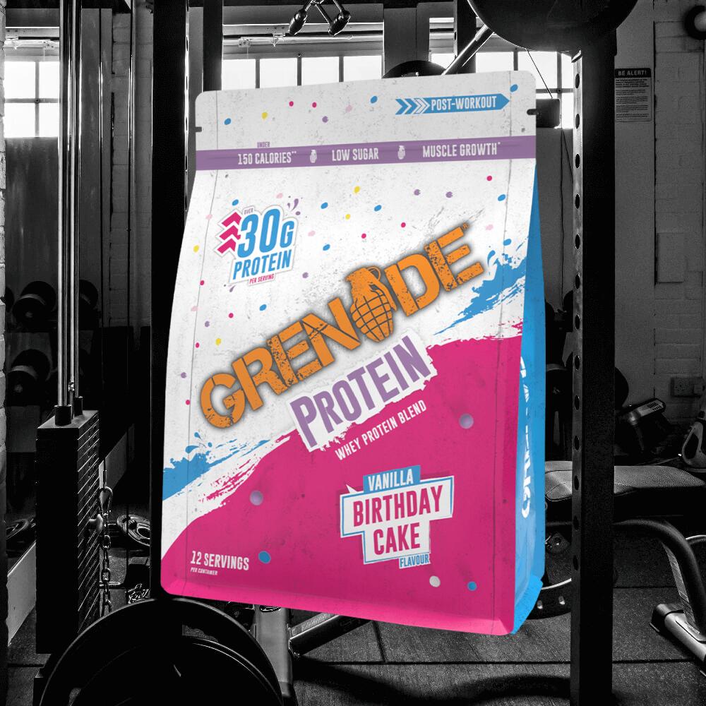Grenade Protein (480g) Birthday Cake - Protéines 2/3