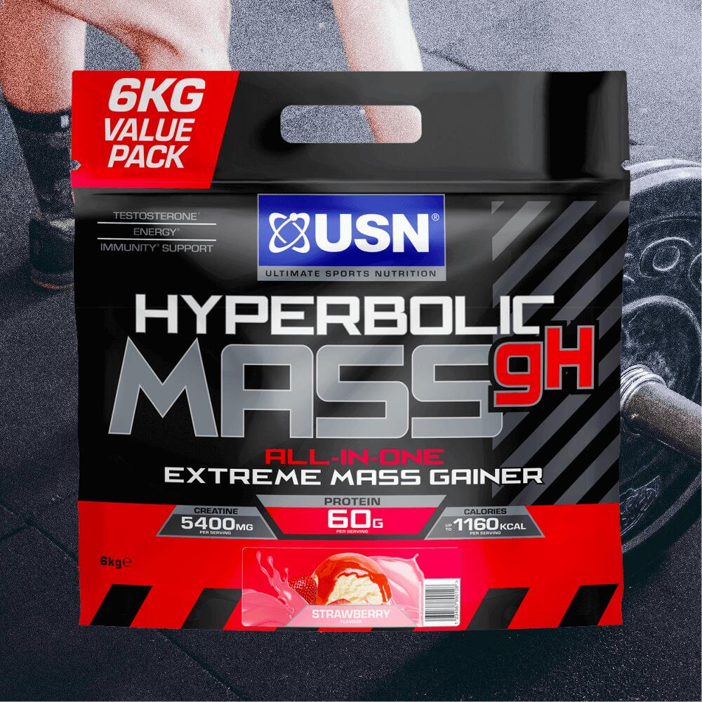 USN Hyperbolic All in One Mass (6000g) Strawberry - Prise de poids 2/3