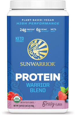 Sunwarrior warrior blend organic (750g) berry shortcake - eiwitten