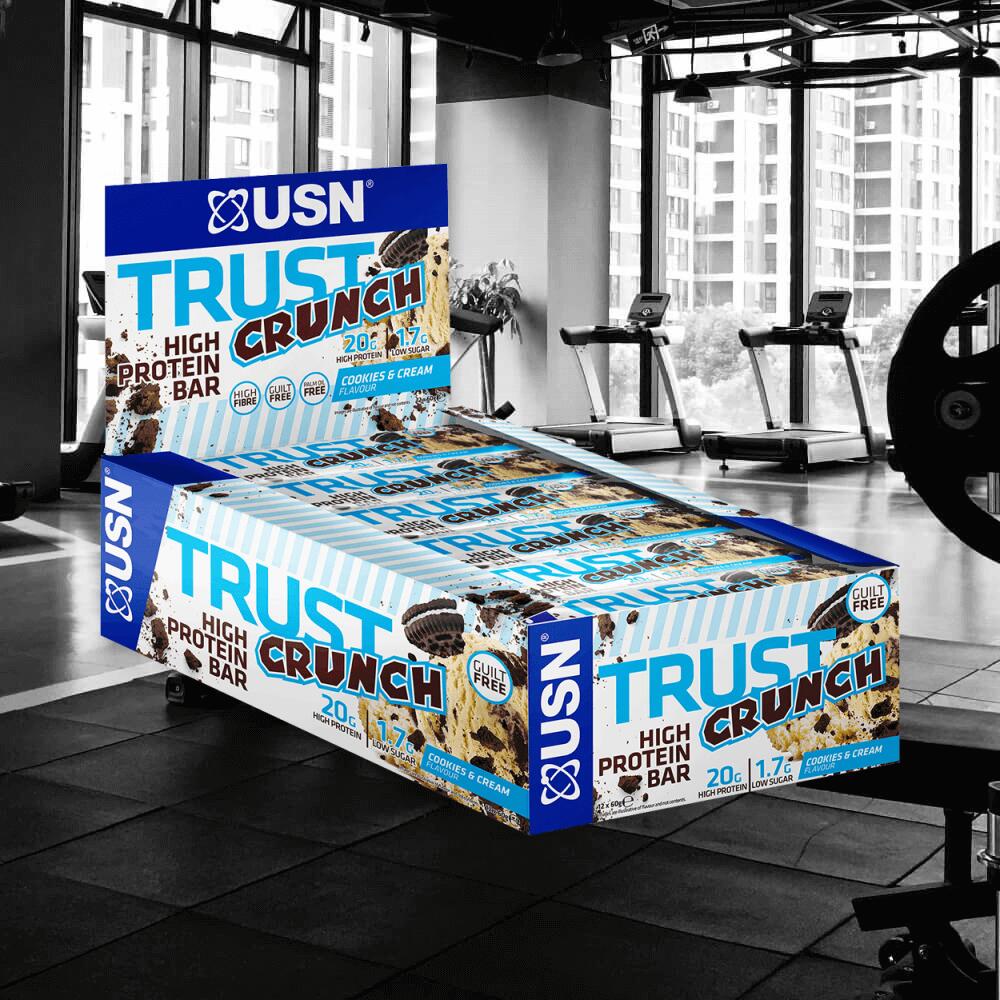 USN Trust Crunch Bars (12x60g) Cookies & Cream - Barres - Barres protéinées 2/5