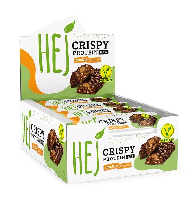 HEJ HEJ Natural HEJ Crispy Vegan Protein Bar (12x45g) Double Peanut - Repen