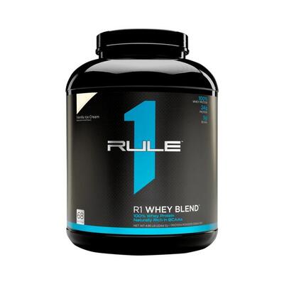 Rule1 r1 whey protein (1lb) chocolate fudge - eiwitten - wei-eiwit mix