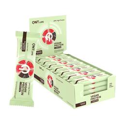 QNT LIIFE - Barre Vegan Protéinée + L-Carnitine - Chocolat Brownie Framboise