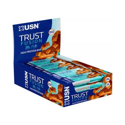 Usn trust fusion bar (15x55g) salted caramel - repen - eiwit repen
