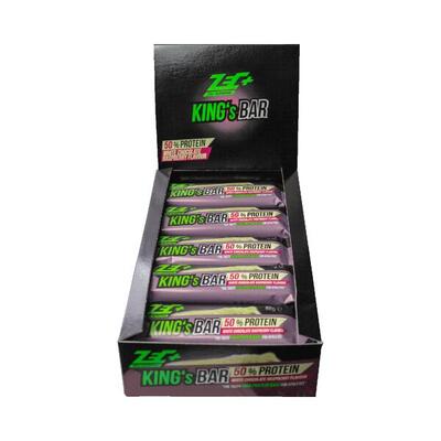 Zec+ king's bar (24x50g) white chocolate raspberry - repen - eiwit repen