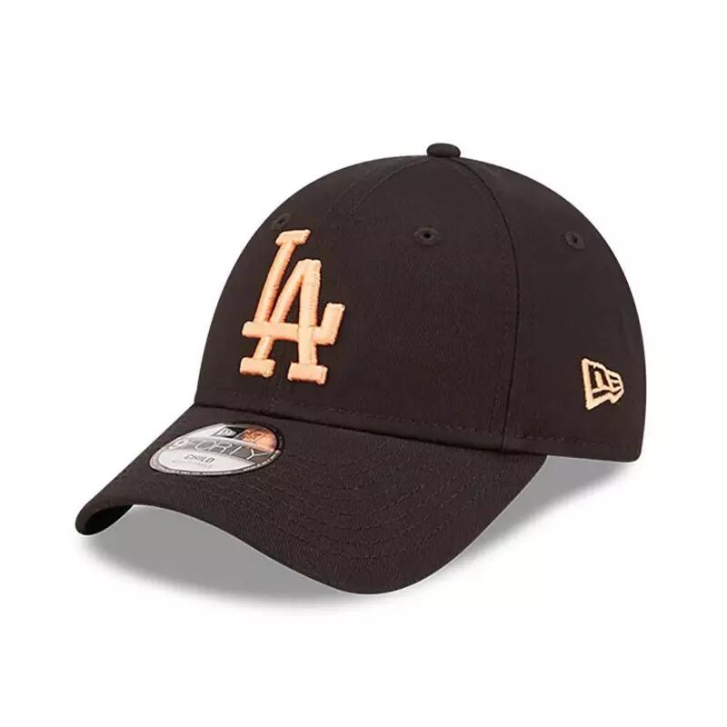 Casquette MLB Los Angeles Dodgers New Era League Essential 9Forty noir orange po 1/4