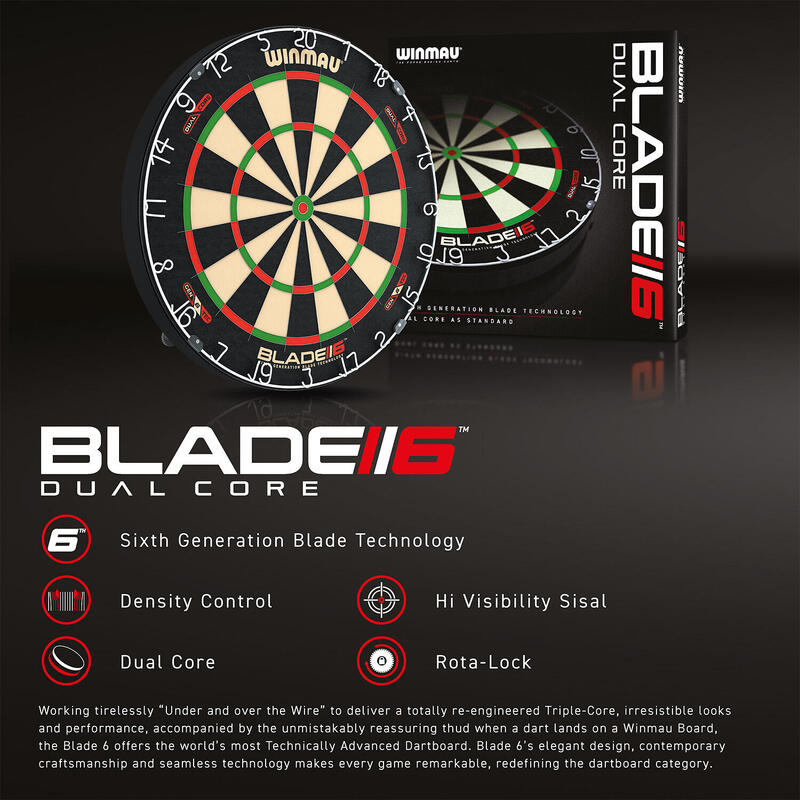 Winmau Blade 6 Dual Core - Professioneel Dartbord