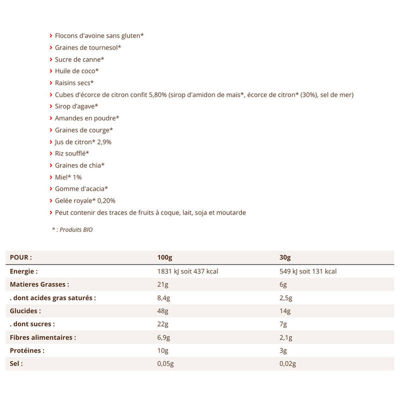 Meltonic Bio-Müsliriegel Zitrone/Chiasamen