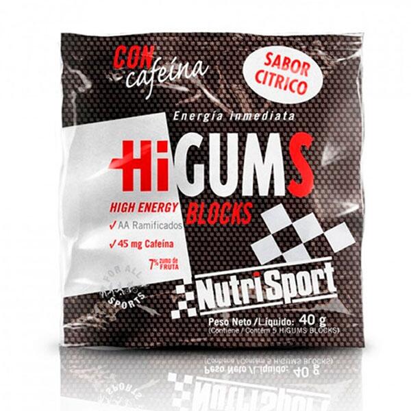 Higums Blocks con Cafeína - 40g Cola Nutrisport 2/4