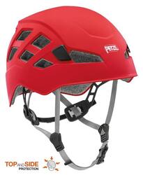 Casque escalade Petzl BOREO S/M rouge construction hybride ABS EPP EPS ventilé