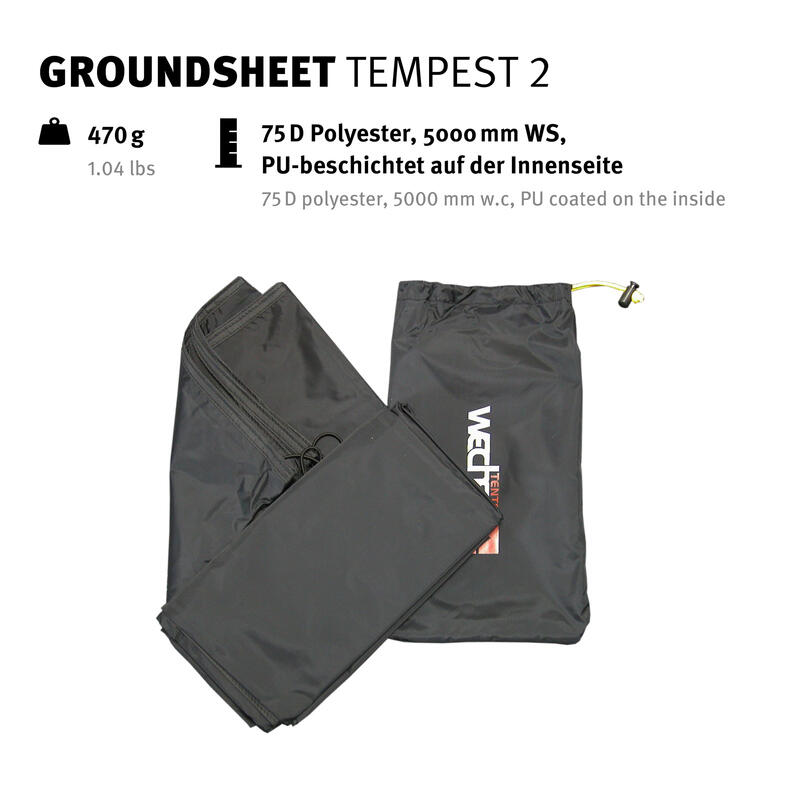Groundsheet Pour Tempest 2 Tapis Bâche camping Ajustement précis
