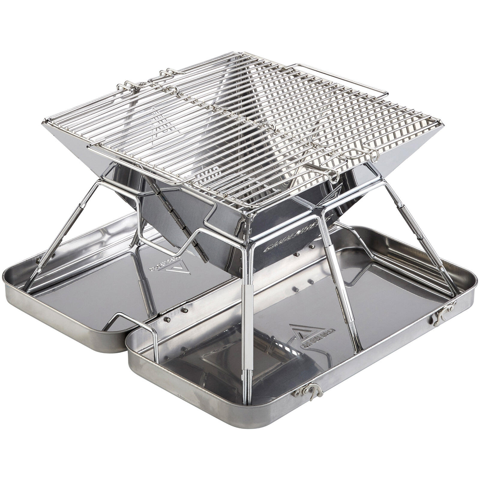 GROENBERG Grill da Campeggio Eldfell M pieghevole a legna carbonella per Outdoor acciaio