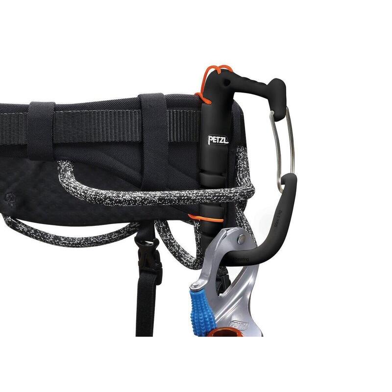 Harnaș Petzl Aquila L negru cu centură largă și 5 porte-matériel