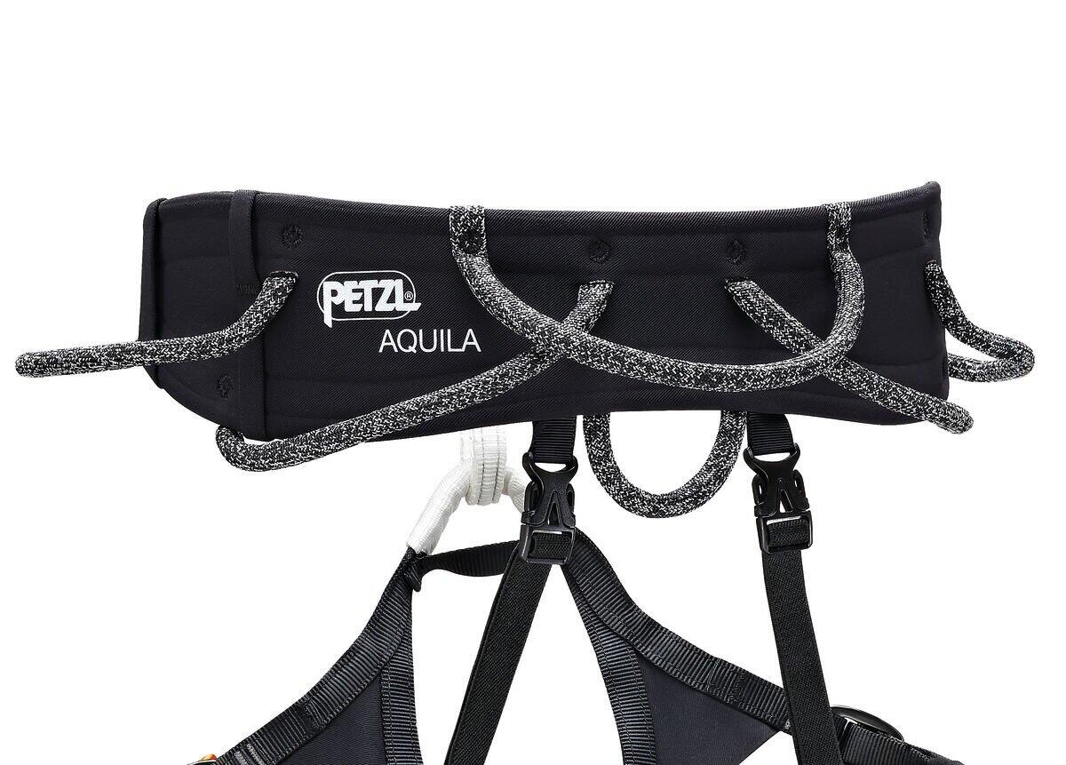 Harnais Petzl AQUILA noir S — ceinture et cuisses réglables, 4 porte-matériels 5/7