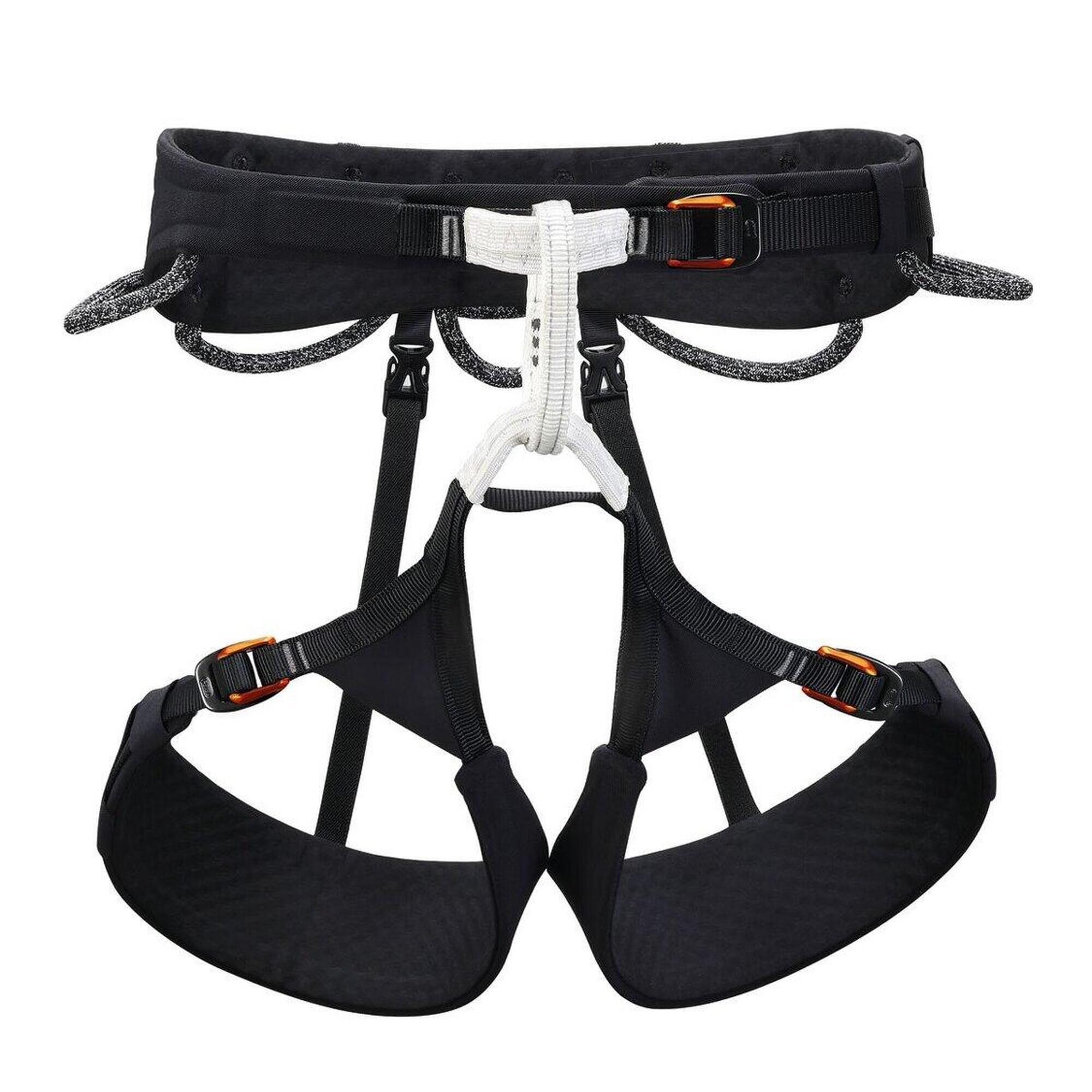 Petzl - Harnais Petzl Aquila Noir S — Ceinture Et Cuisses Réglables, 4 Porte-matériels - Baudrier D'Escalade - Noir - S - Decathlon