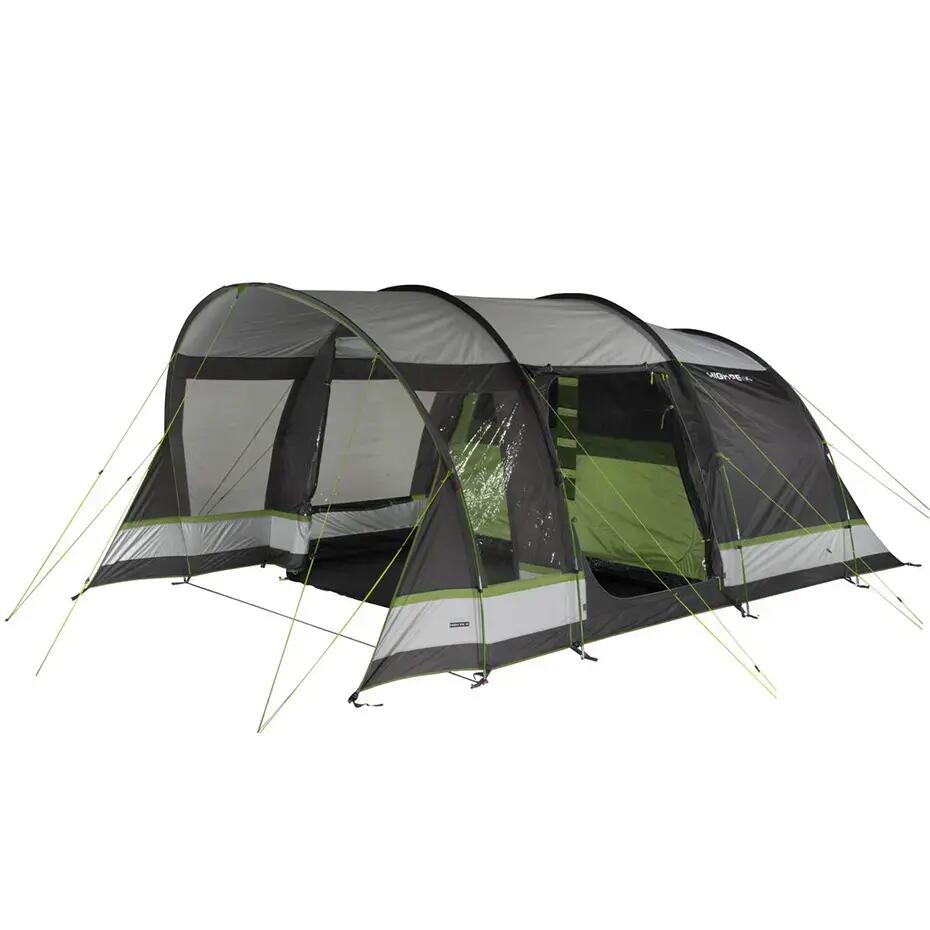 High Peak Garda 5.0 tunnel tent, sewn-in tent floor, 2.1 m height, waterproof