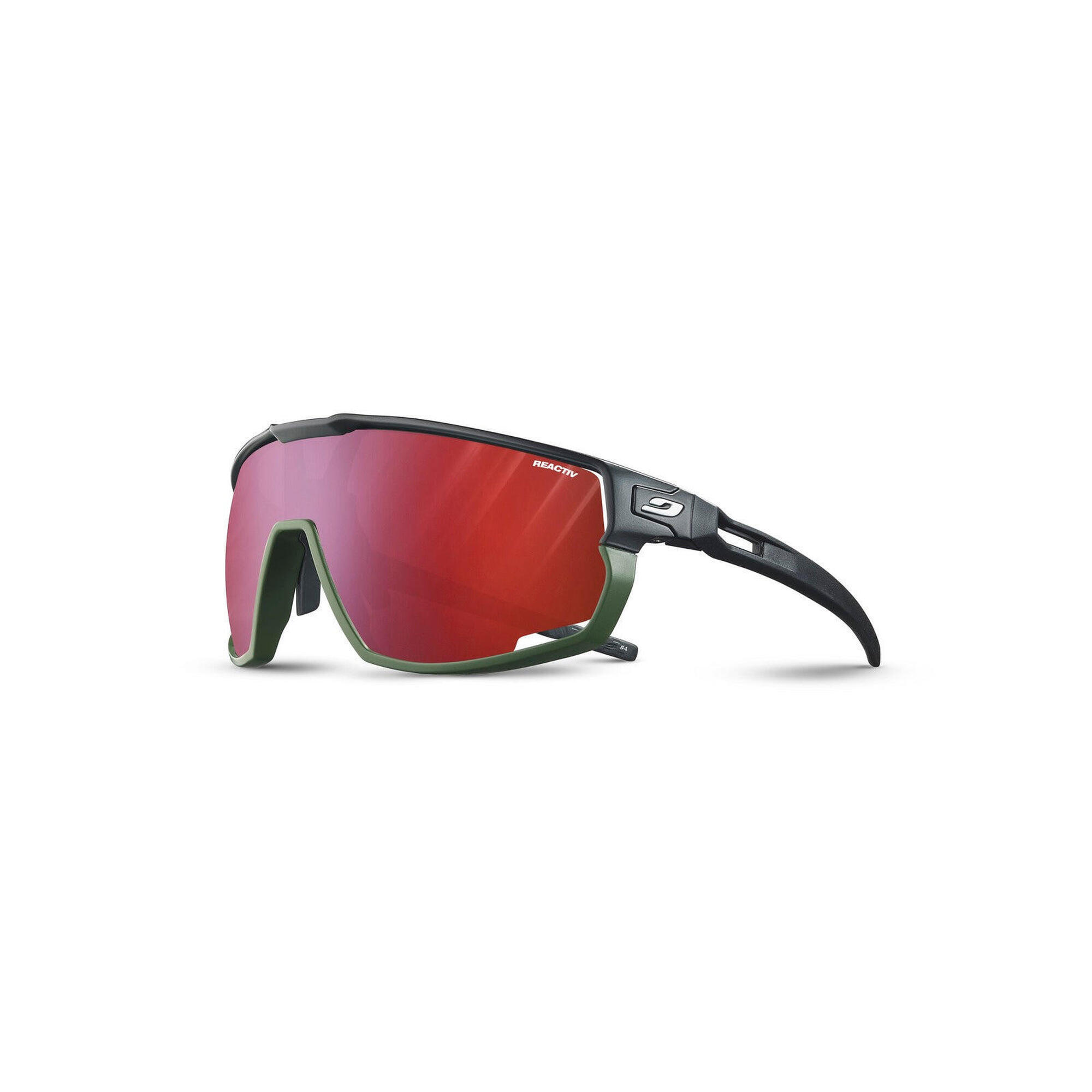 Julbo - Lunettes De Soleil Pour Les Sports Alliant Endurance Et Vitesse-rush Reactiv - Lunettes De Soleil - Noir|vert - Taille Unique - Decathlon