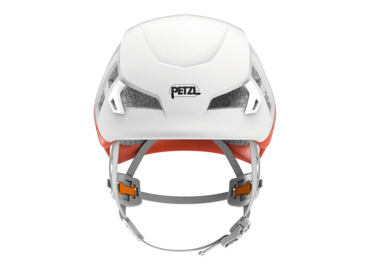 Casque escalade Petzl Meteor orange léger In-Mold EPS polycarbonate ventilé 2/6